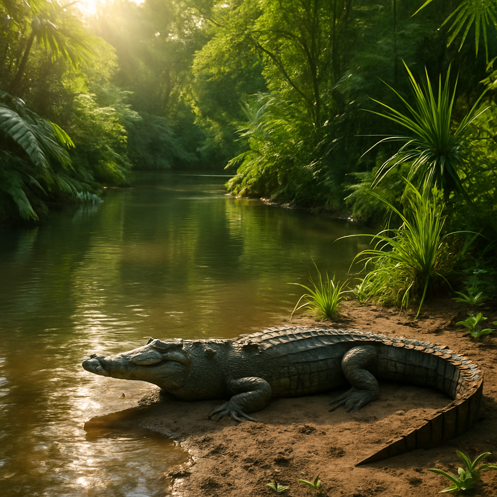 Habitat naturale di un coccodrillo